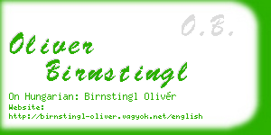 oliver birnstingl business card