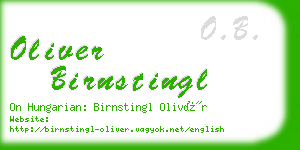 oliver birnstingl business card